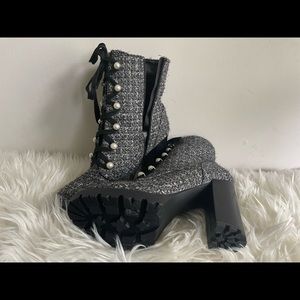 JustFab booties-high heeled